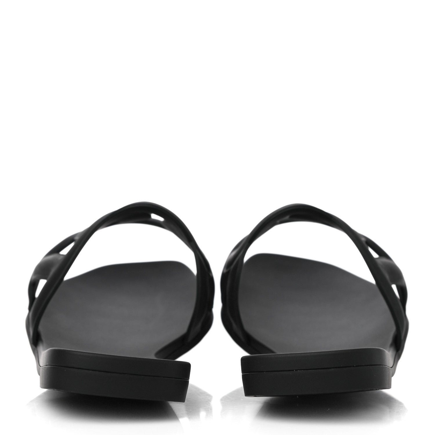 Hermes Rubber Aloha Sandals 38 Black 6 of 9