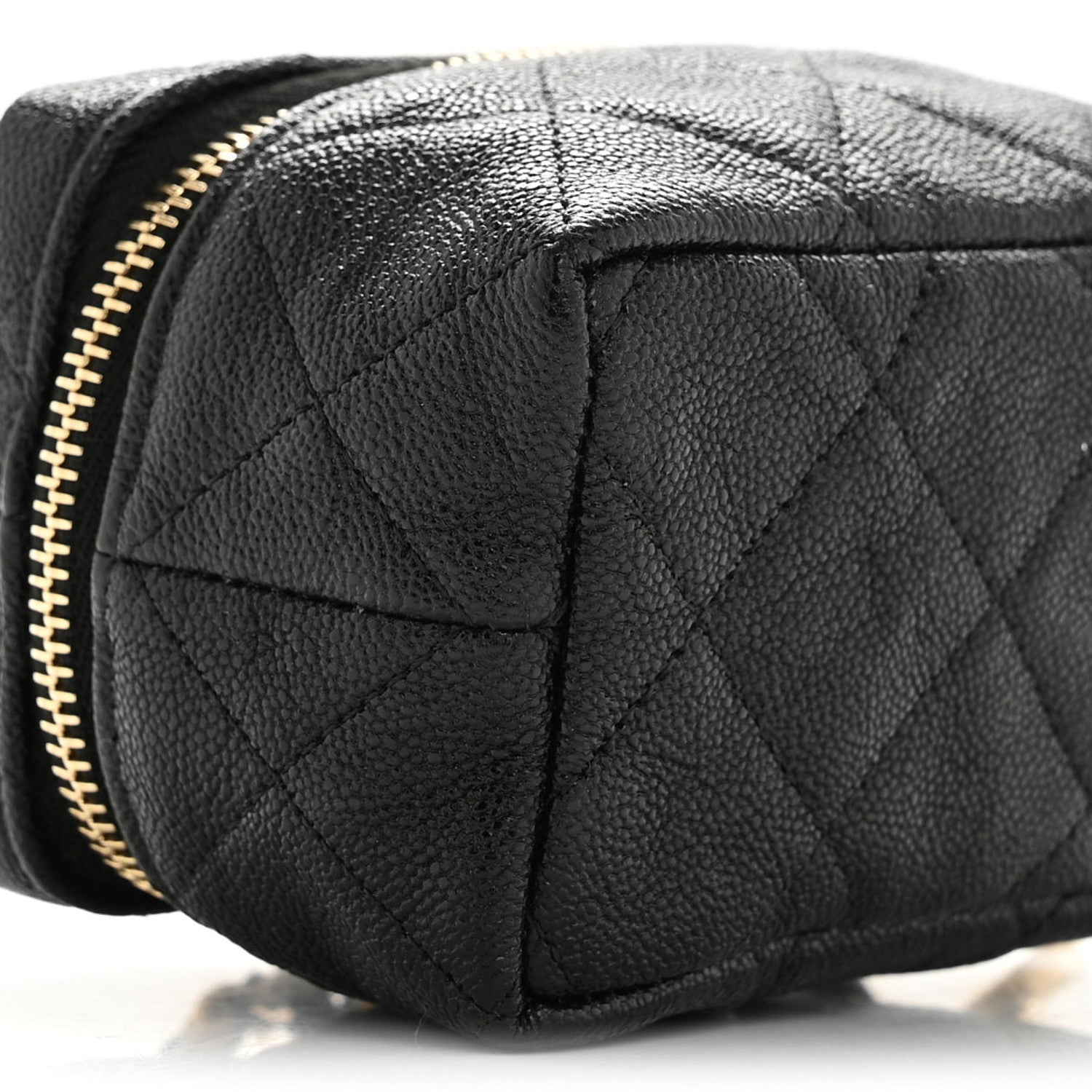 Chanel Caviar Quilted Mini Top Handle Vanity With Chain Black 9 of 11