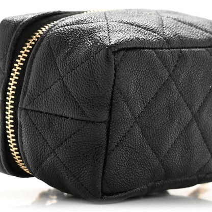 Chanel Caviar Quilted Mini Top Handle Vanity With Chain Black 9 of 11