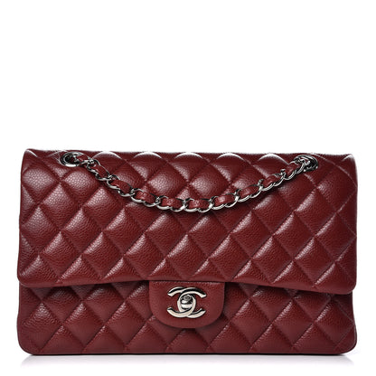 Chanel Caviar Quilted Medium Double Flap Dark Red 1 of 13
