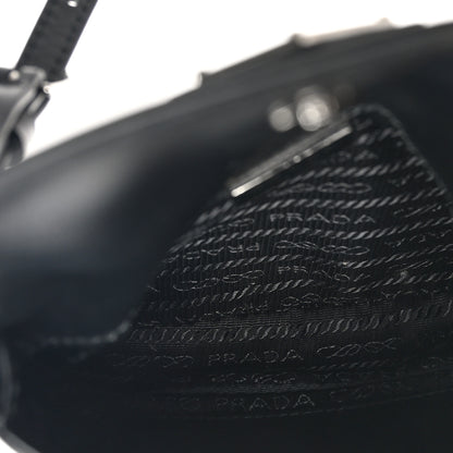 Prada Spazzolato Mini Cleo Flap Adjustable Strap Shoulder Bag Black 5 of 9