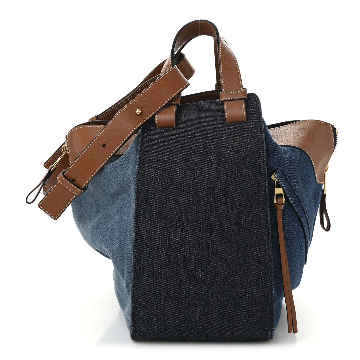 Loewe Calfskin Denim Medium Hammock Shoulder Bag  Tan 1 of 11