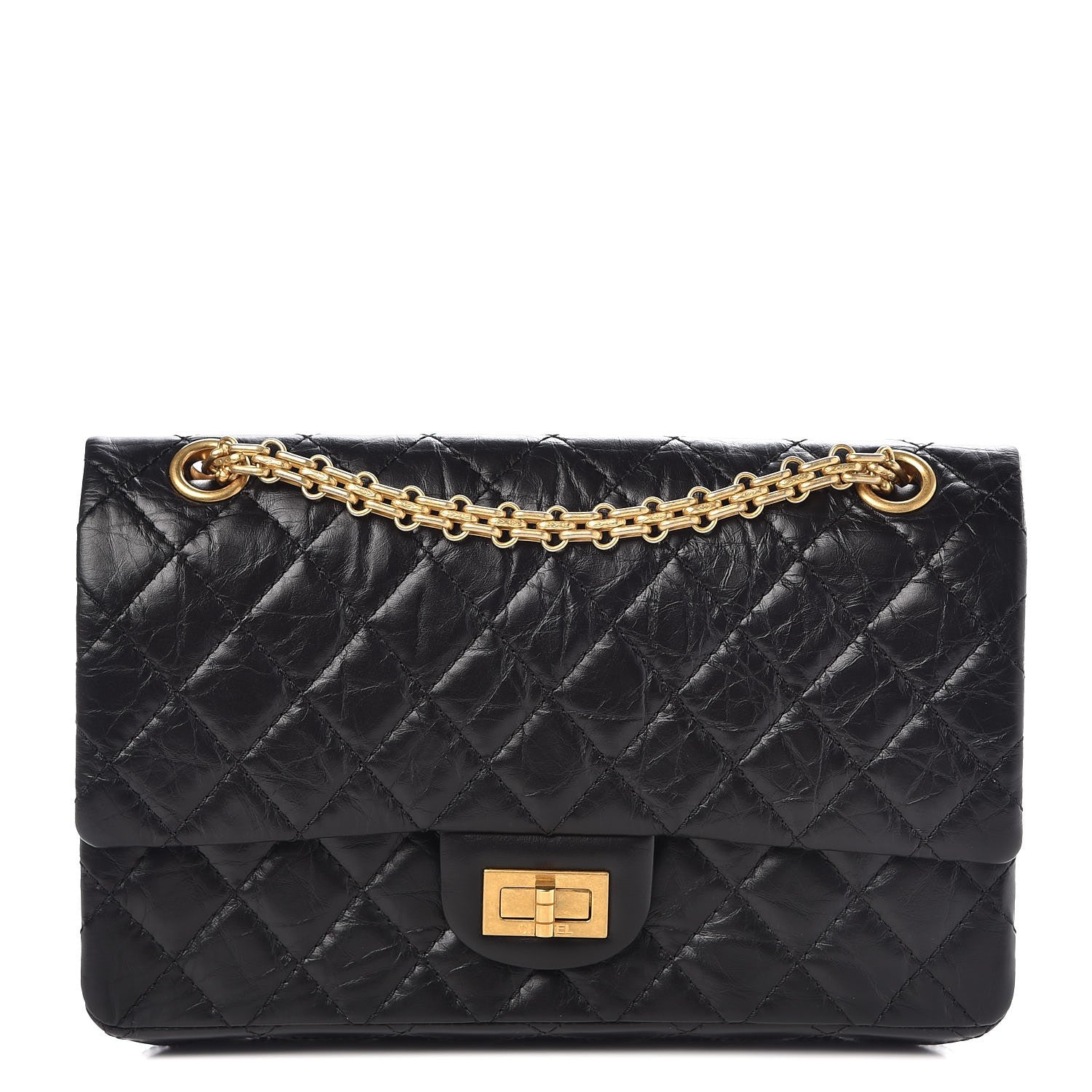 Chanel Aged Calfskin Quilted 2.55 Reissue 225 Flap Black 1 of 9