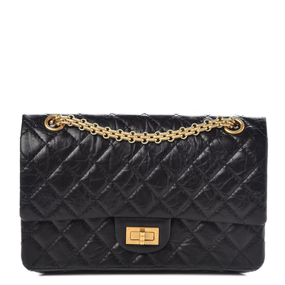Chanel Aged Calfskin Quilted 2.55 Reissue 225 Flap Black 1 of 9