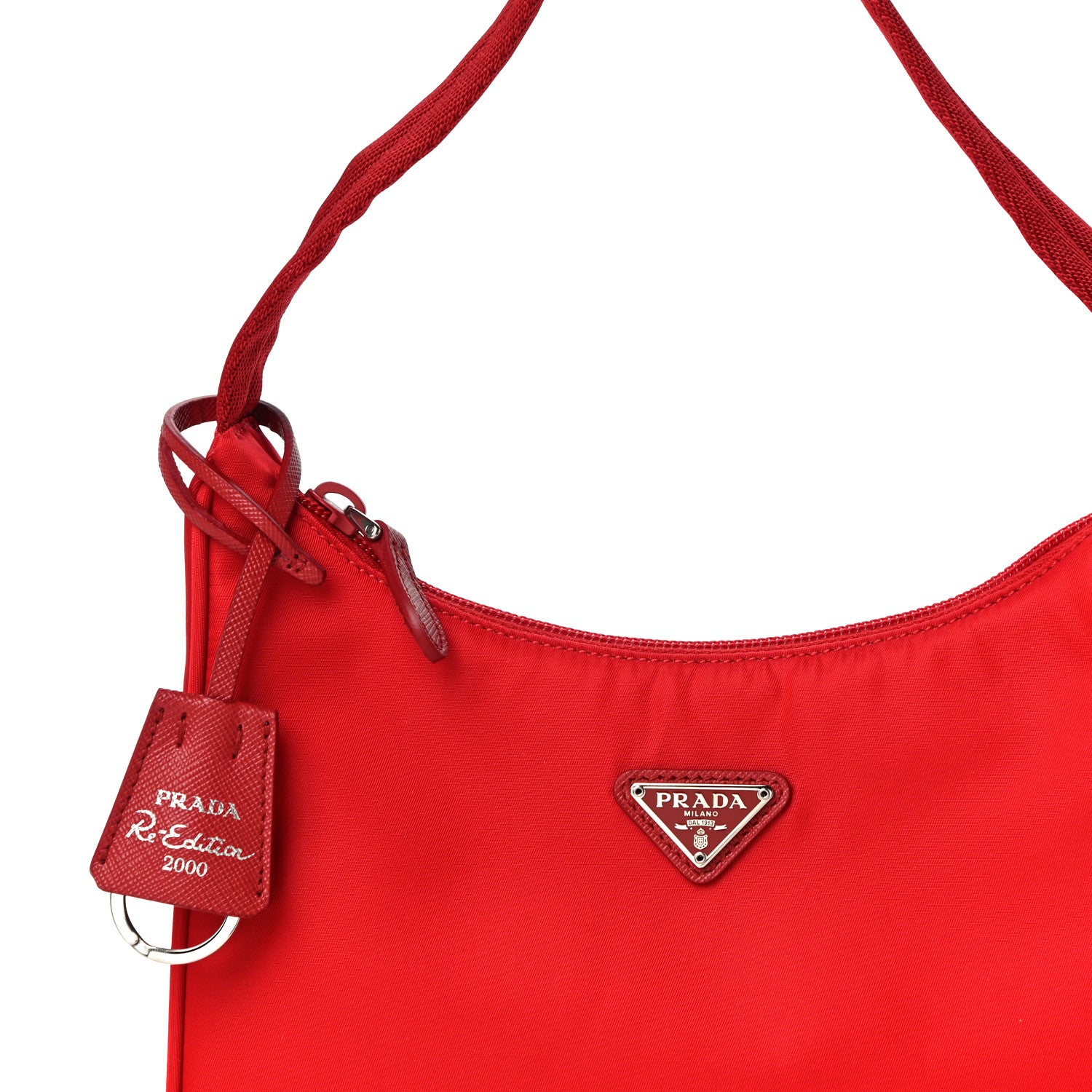 Prada Tessuto Nylon Mini Re-Edition 2000 Bag Rosso 8 of 10