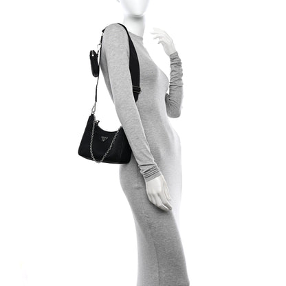 Prada Nylon Re-Edition 2005 Shoulder Bag Black 2 of 10