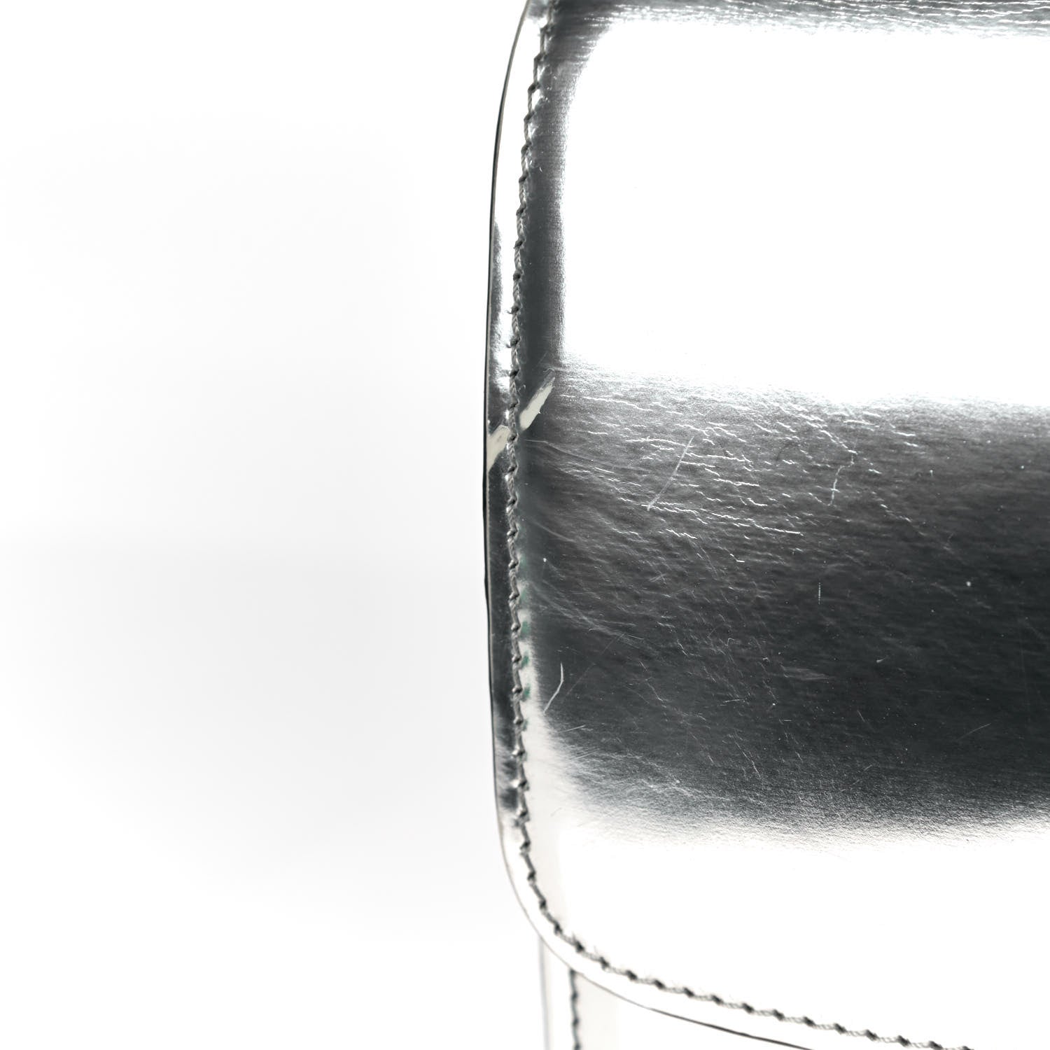 Celine Mirror Box Calfskin Medium Classic Box Flap Bag Silver 19 of 24