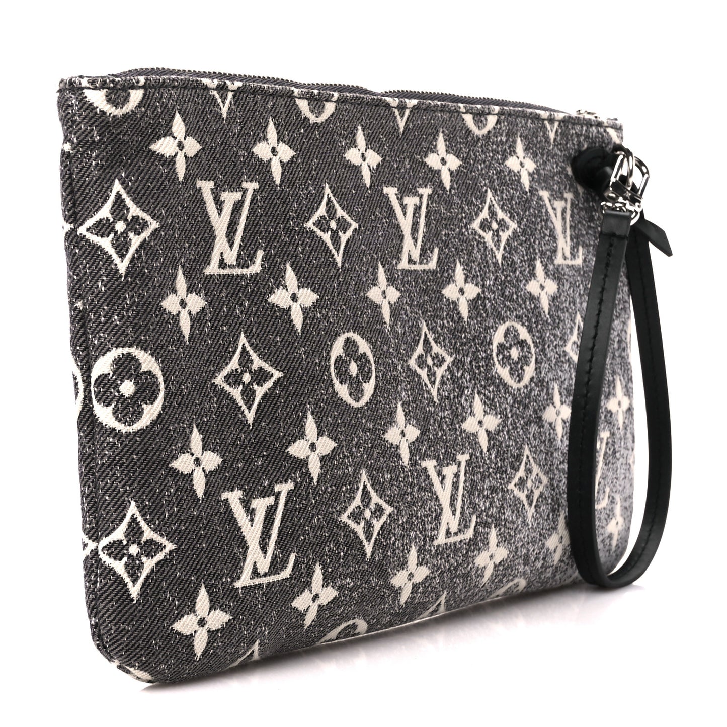 Denim Monogram Jacquard Neverfull MM GM Pochette Gray