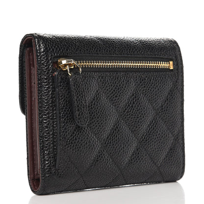 Chanel Caviar Quilted Compact Flap Wallet Black 3 of 9