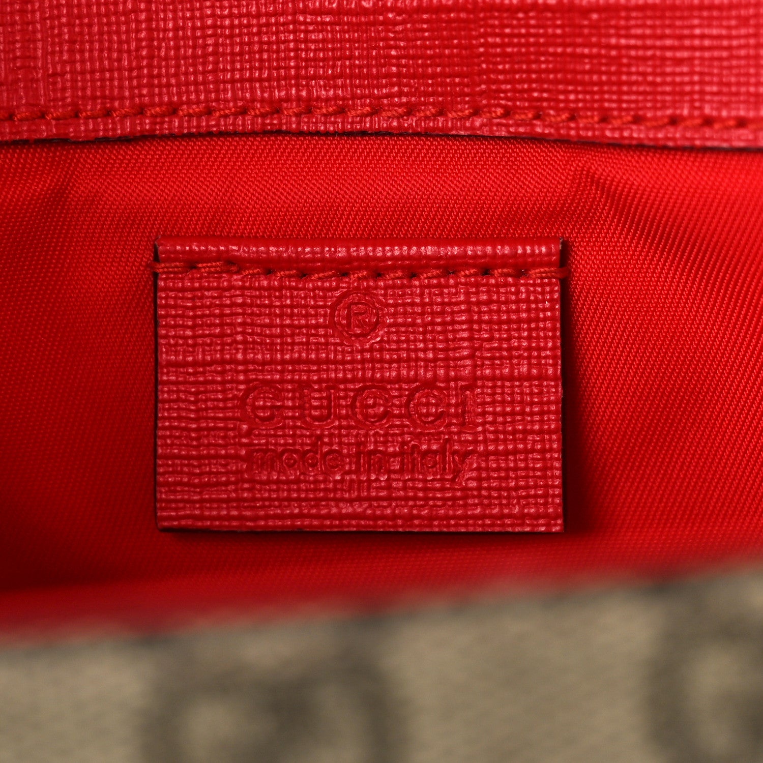 Gucci GG Supreme Monogram Childrens Logo Patch Shoulder Bag Beige Hibiscus Red 6 of 10