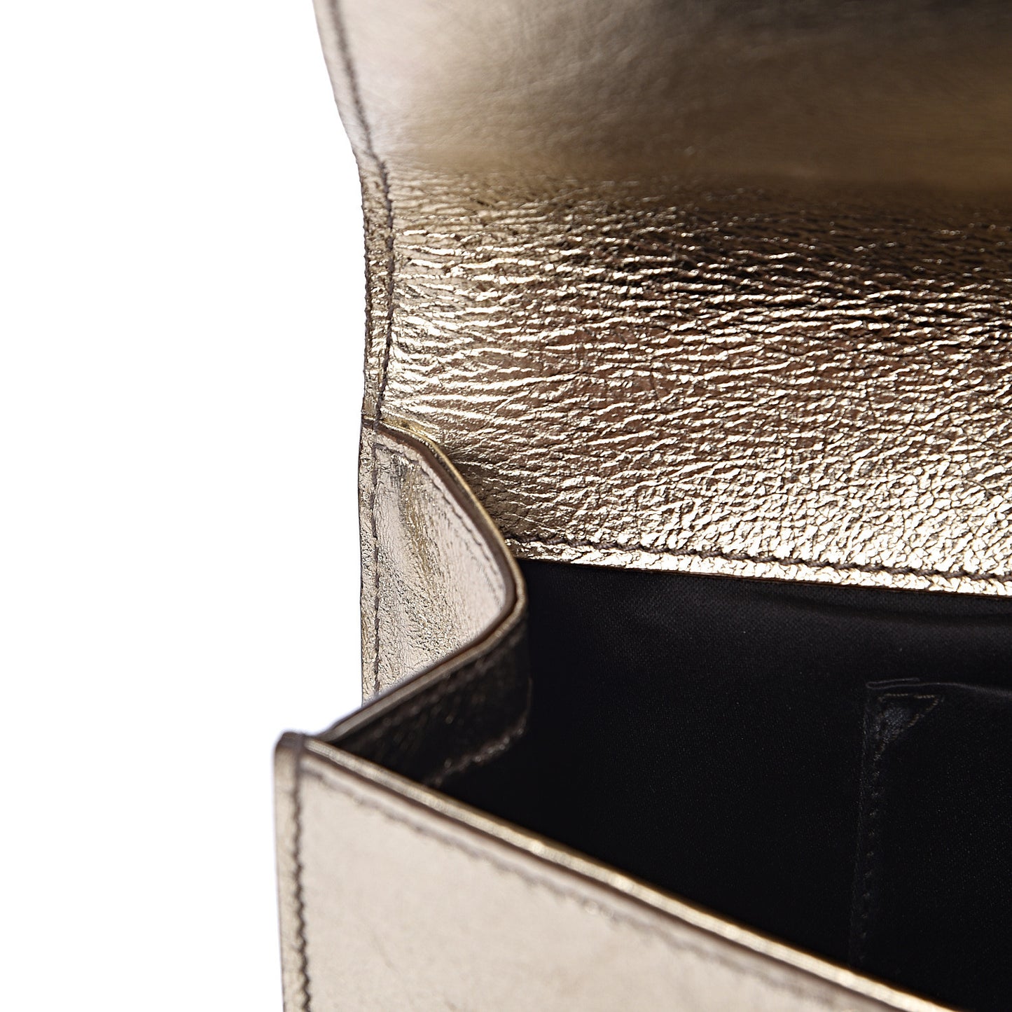 Metallic Calfskin Monogram Large Belle De Jour Clutch Gold