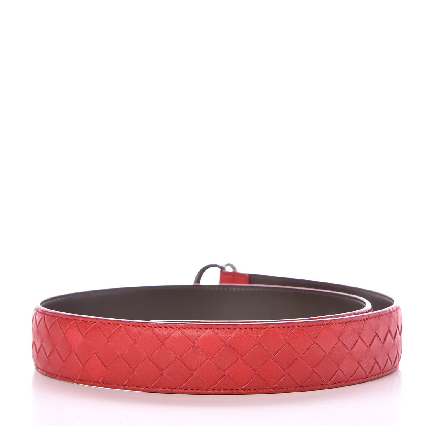 Nappa Intrecciato Belt Red