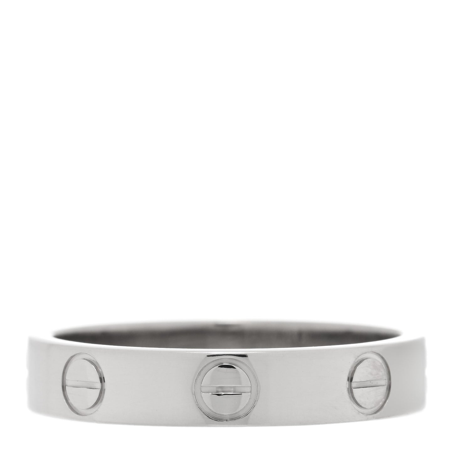 18K White Gold 3.5mm LOVE Wedding Band Ring 51 5.75
