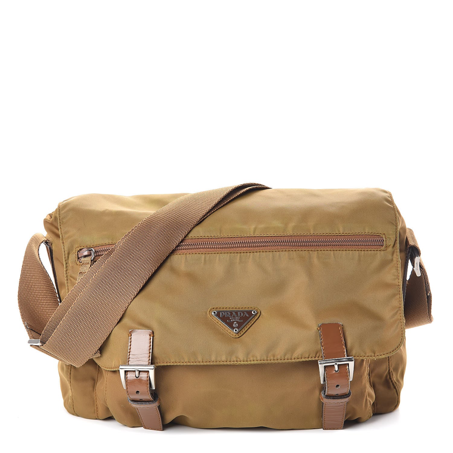 Prada Tessuto Nylon Vela Sport Messenger Bag Brown 1 of 13