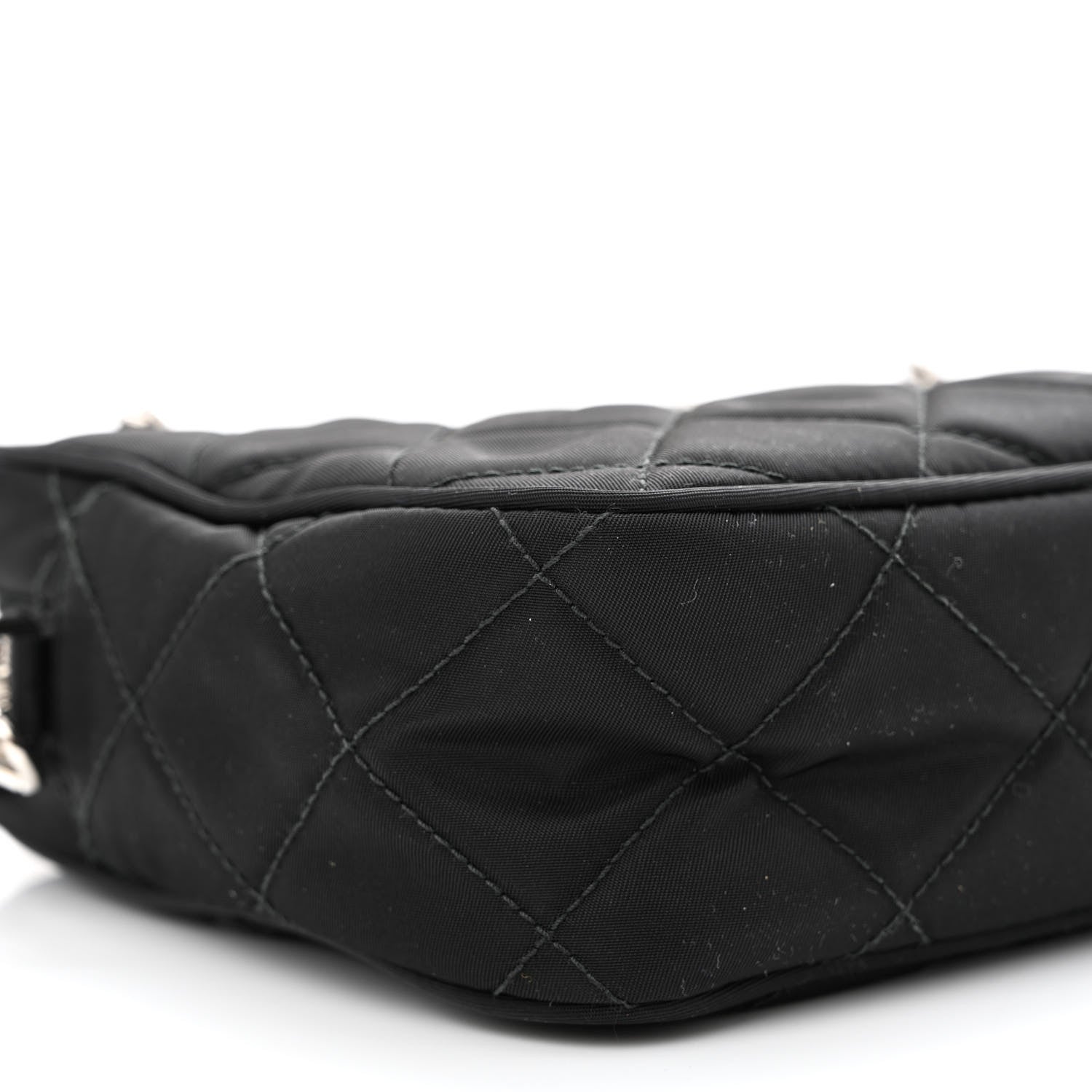 Prada Nylon Tessuto Impuntu Quilted Bandoliera Crossbody Bag Black 10 of 11