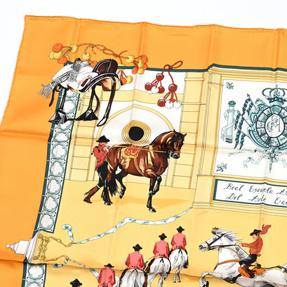 Hermes Silk Real Escuela Andaluza Del Arte Ecuestre Scarf 90 4 of 5