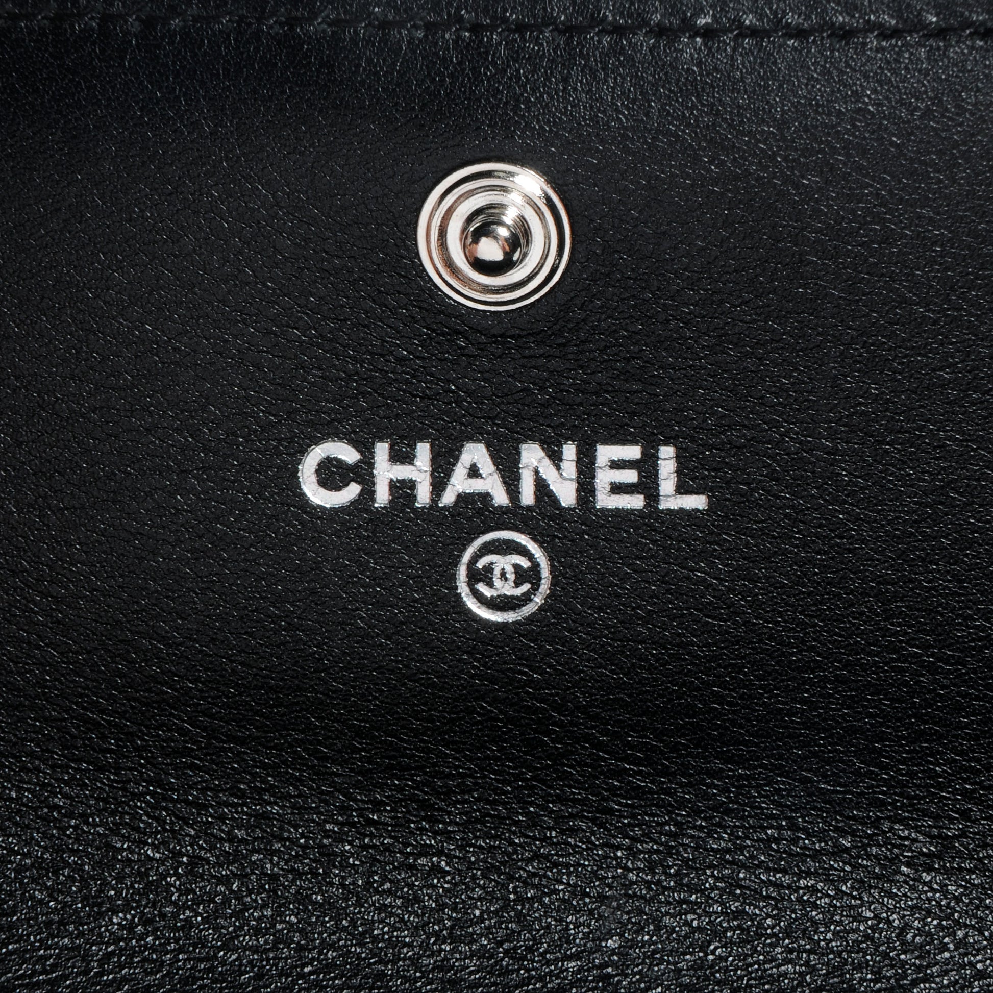 Chanel Patent CC Card Holder Black White 5 of 8