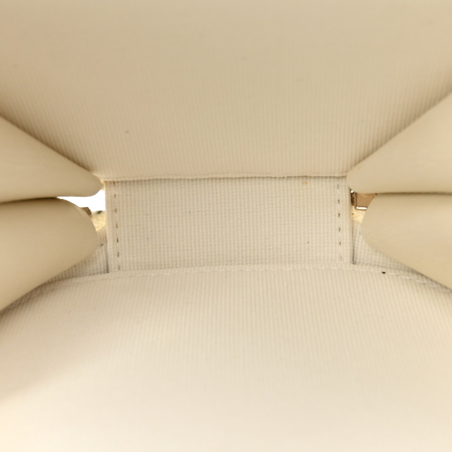 Chanel Caviar Quilted Round Handle With Care Vanity With Chain White 6 of 15