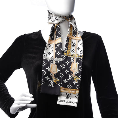 Louis Vuitton Silk Monogram Confidential Bandeau Black 2 of 6