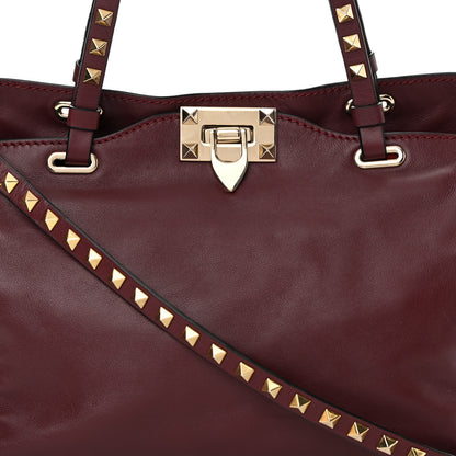 Valentino Garavani Vitello Small Rockstud Tote Rubin 7 of 14