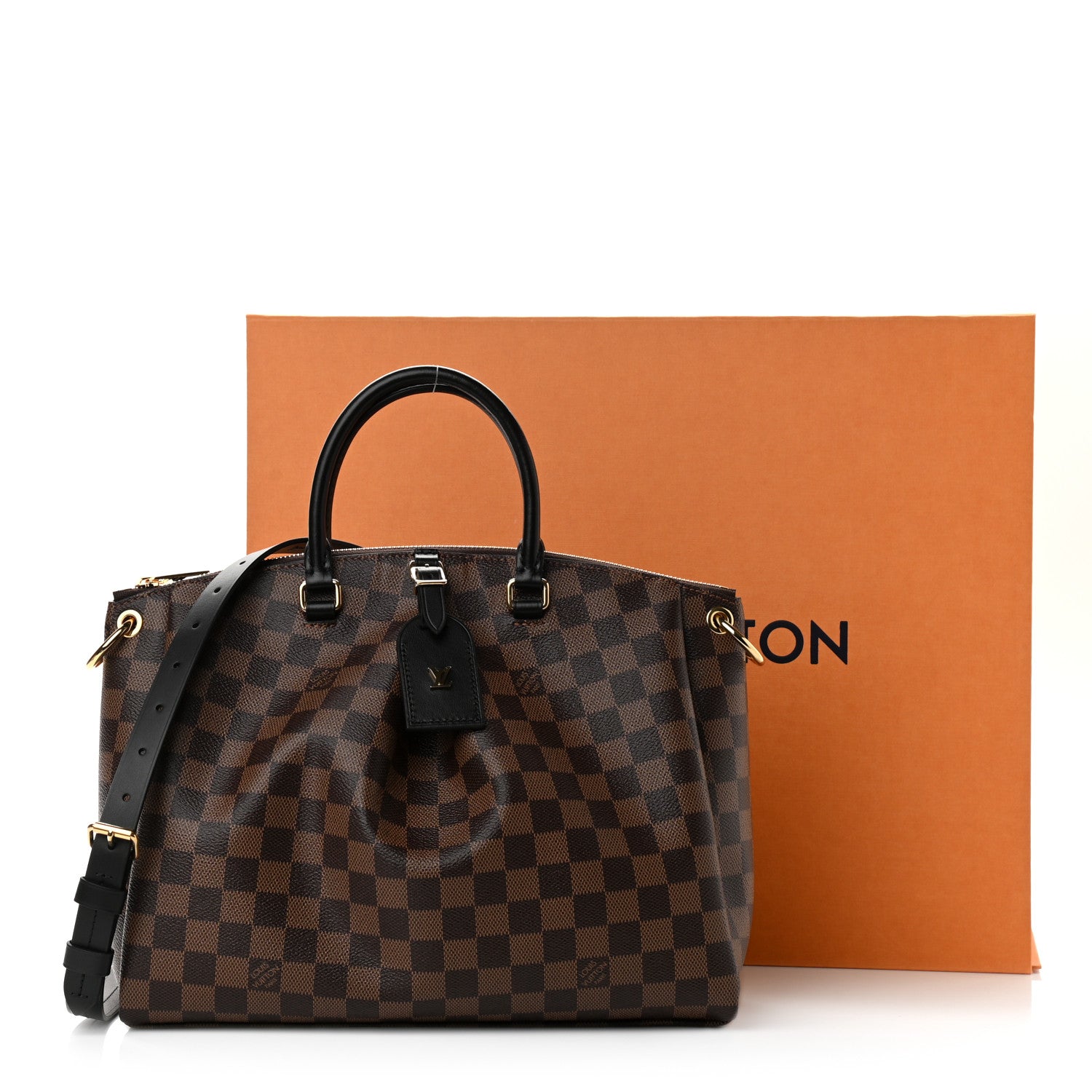 Louis Vuitton Damier Ebene Odeon Tote MM Black 10 of 10