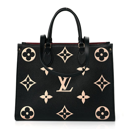 Louis Vuitton Empreinte Monogram Giant Onthego MM Black Beige 1 of 9