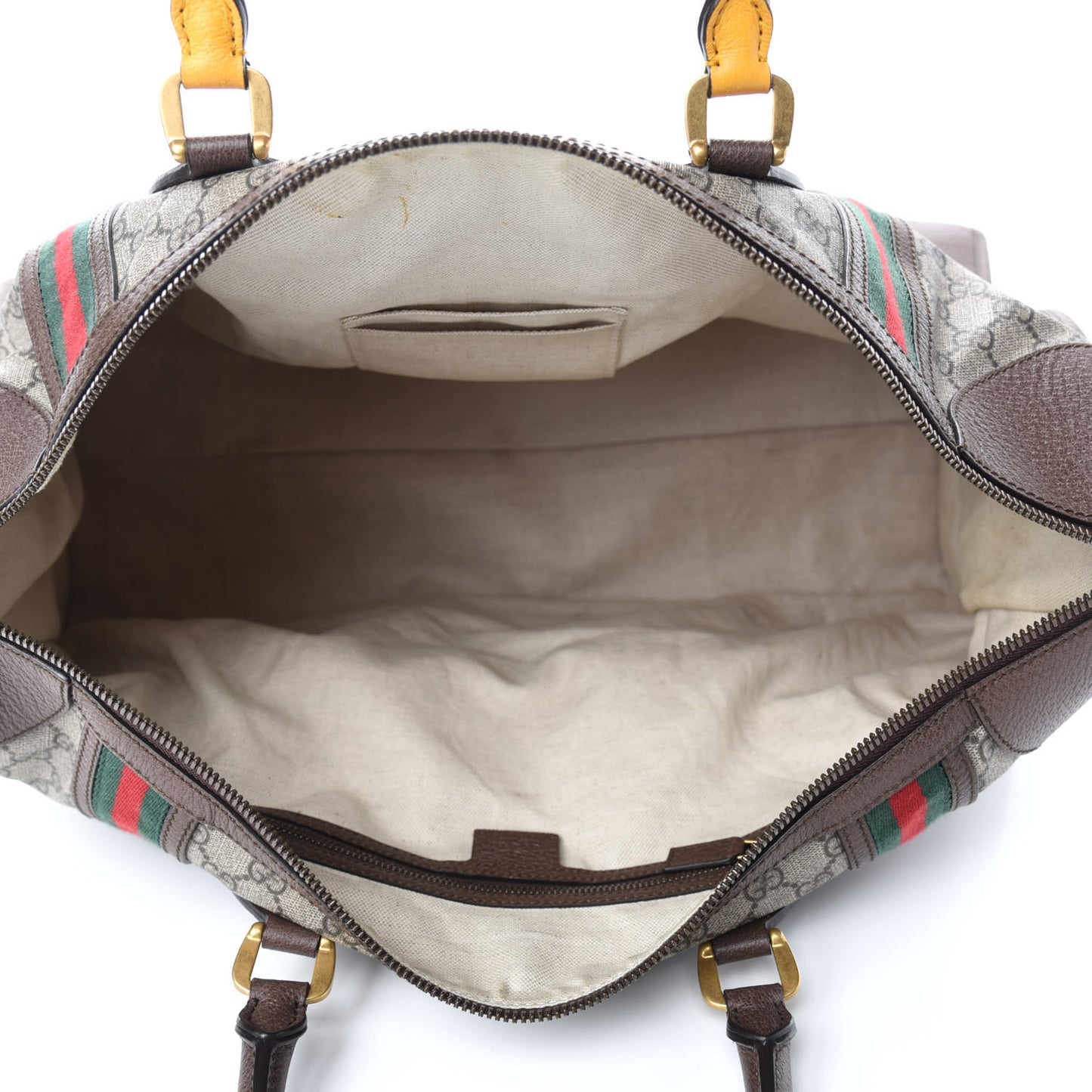 Soft GG Supreme Monogram Web Large Duffle Bag Beige New Acero Crop