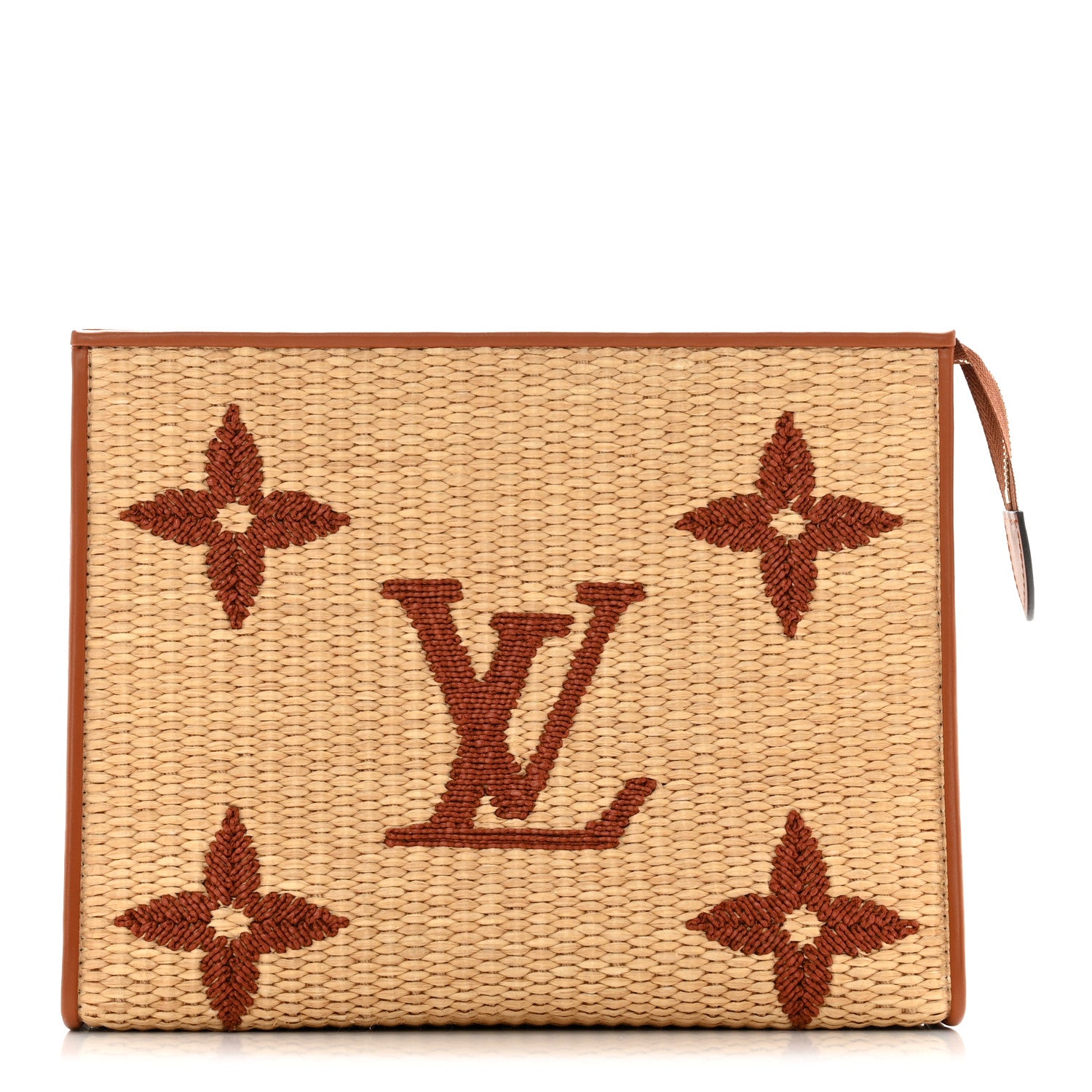 Louis Vuitton Raffia Monogram Giant Toiletry Pouch 26 Tan 1 of 9