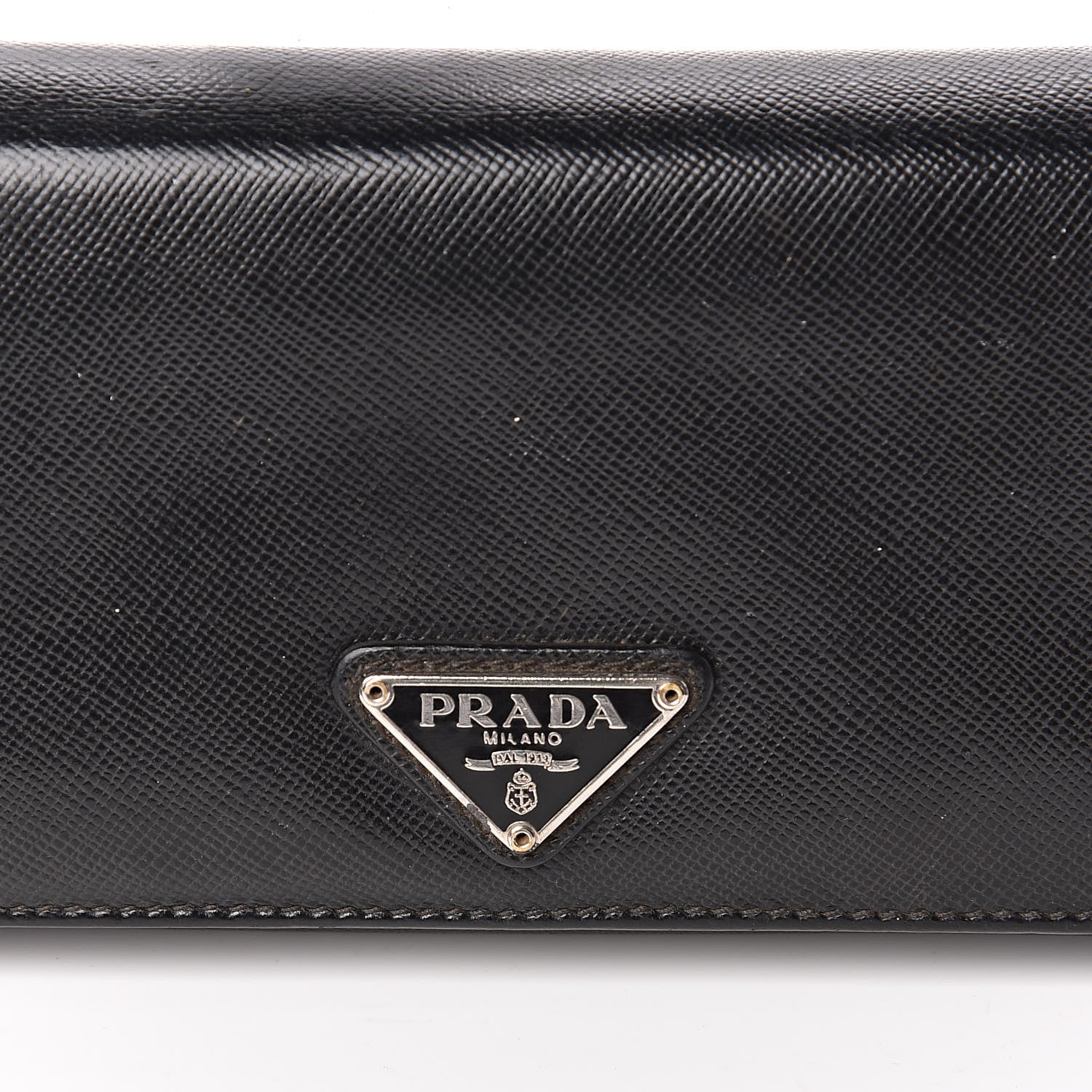 Prada Saffiano Continental Flap Wallet Black 8 of 8