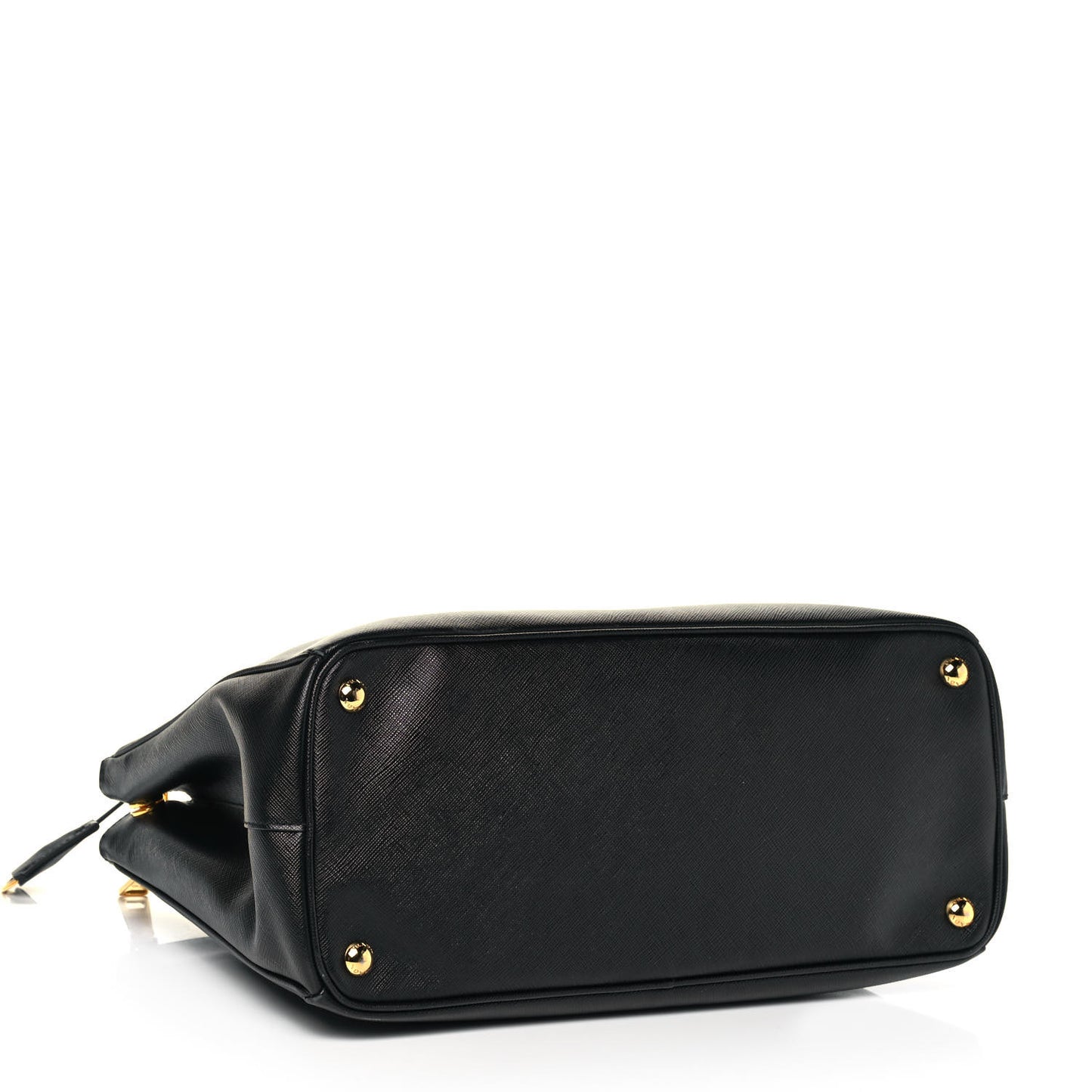 Saffiano Medium Galleria Double Zip Tote Black