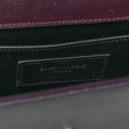 Saint Laurent Grain De Poudre Small Monogram Kate Satchel Armaranto 8 of 13
