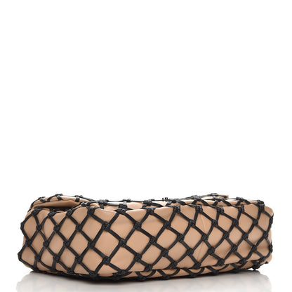 Chanel Lambskin Jumbo Canebiers Net Flap Biege 5 of 10