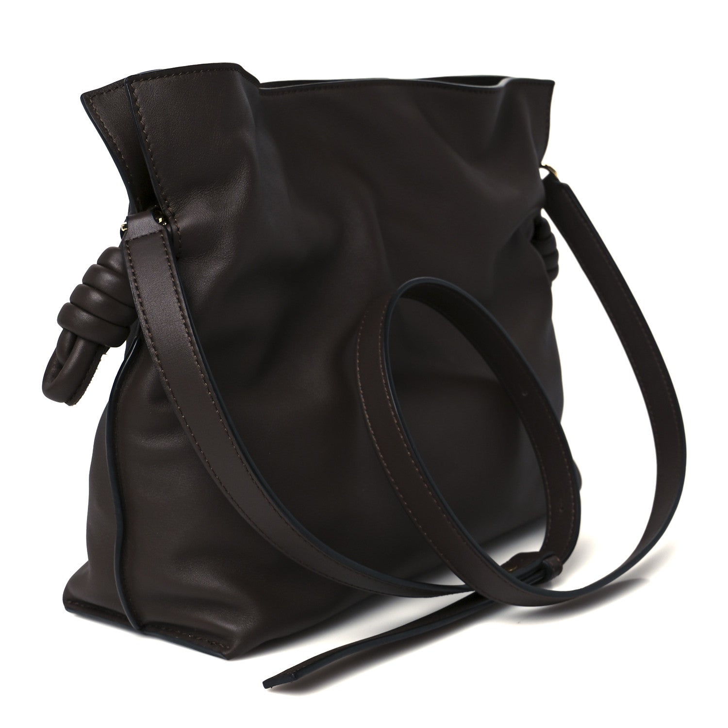 Loewe Nappa Medium Flamenco Knot Bag Chocolate 3 of 10