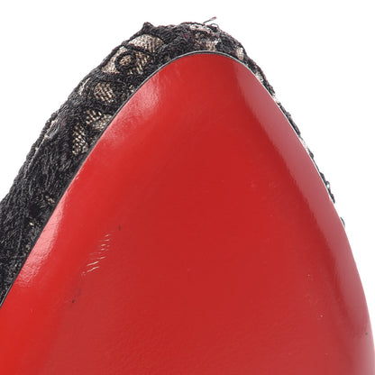 Christian Louboutin Mesh Guipure Wax Lace Kid Tennissina 100 Tall Boots 36.5 Black 9 of 10