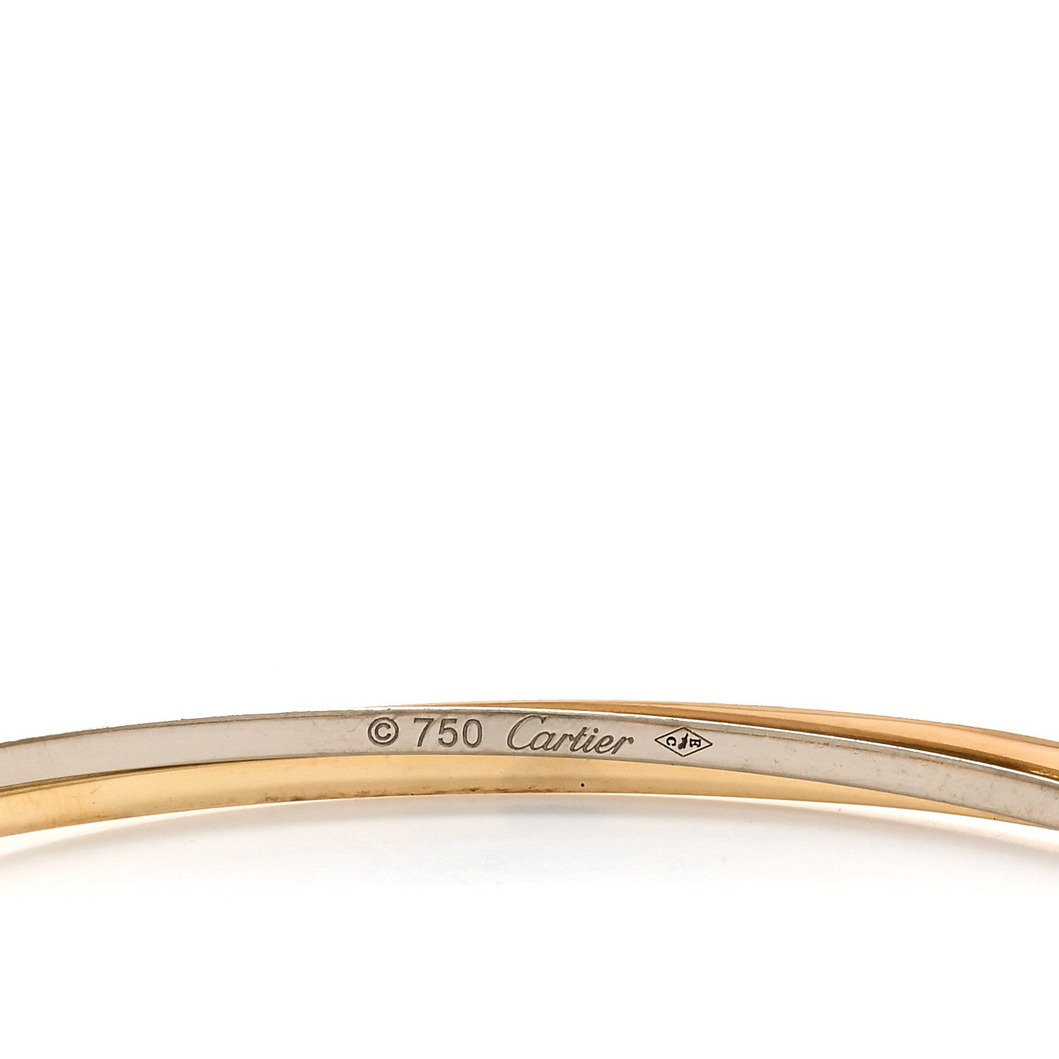 Cartier 18K Pink Yellow White Gold Large Trinity Hoop Earrings 4 of 4