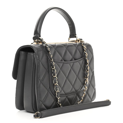 Chanel Lambskin Quilted Small Trendy CC Dual Handle Flap Bag Dark Grey 3 of 12