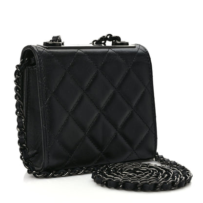 Chanel Lambskin Quilted Mini Trendy CC Clutch With Chain So Black 3 of 9