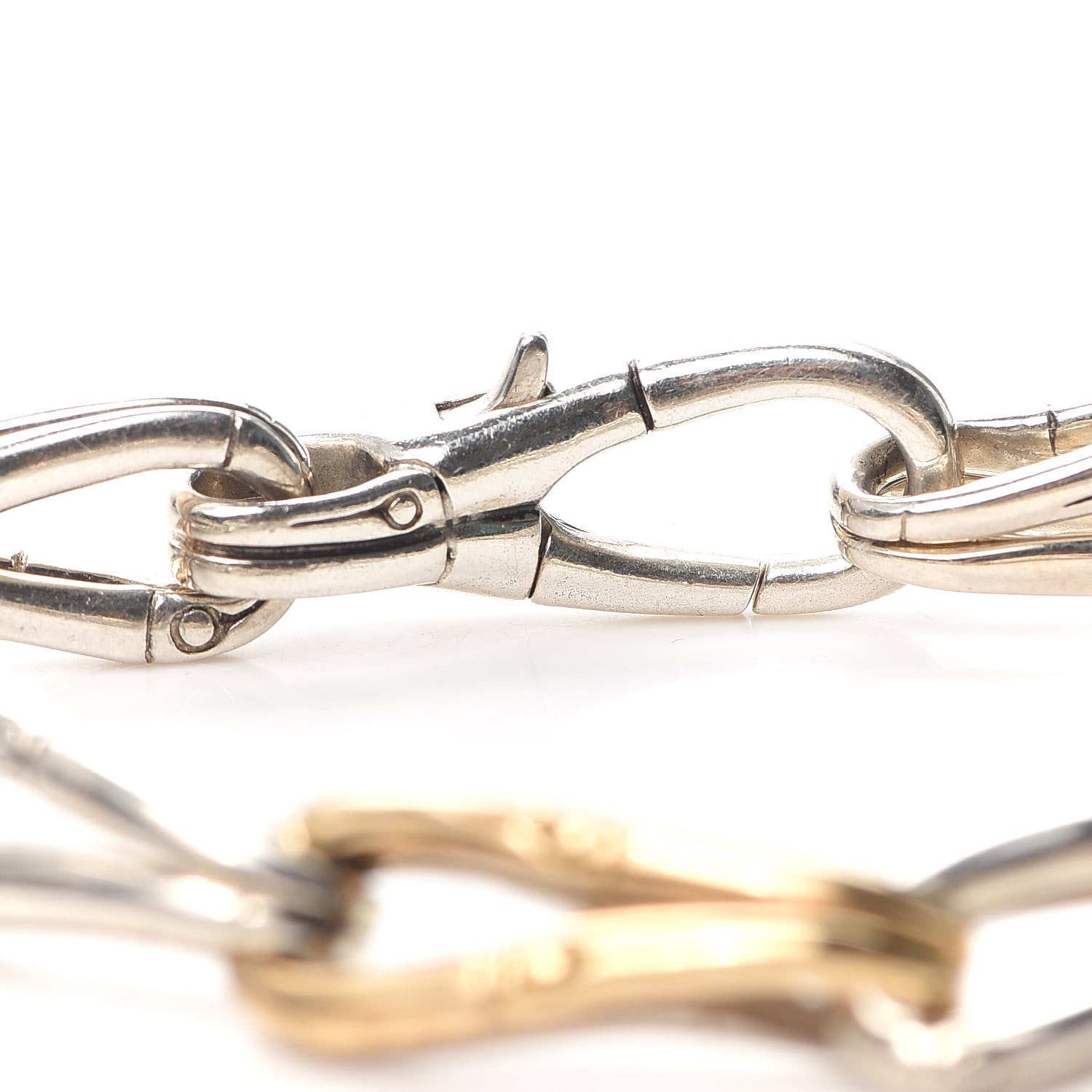 John Hardy Sterling Silver 18 Karat Yellow Gold Bamboo Link Bracelet 4 of 5