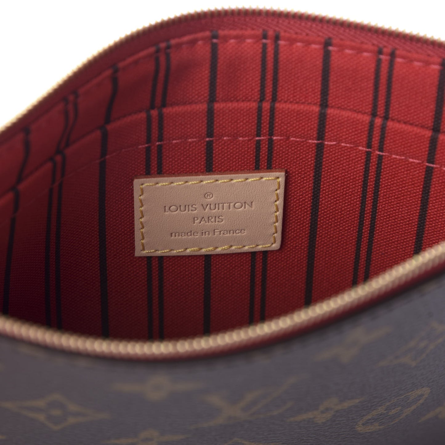 Monogram Neverfull MM GM Pochette Cherry