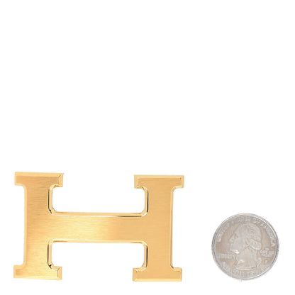 Hermes Brushed 32mm H Belt Buckle Gold 2 of 4