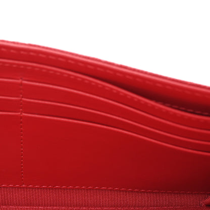Chanel Caviar Quilted Large Gusset Flap Wallet Red 5 of 9