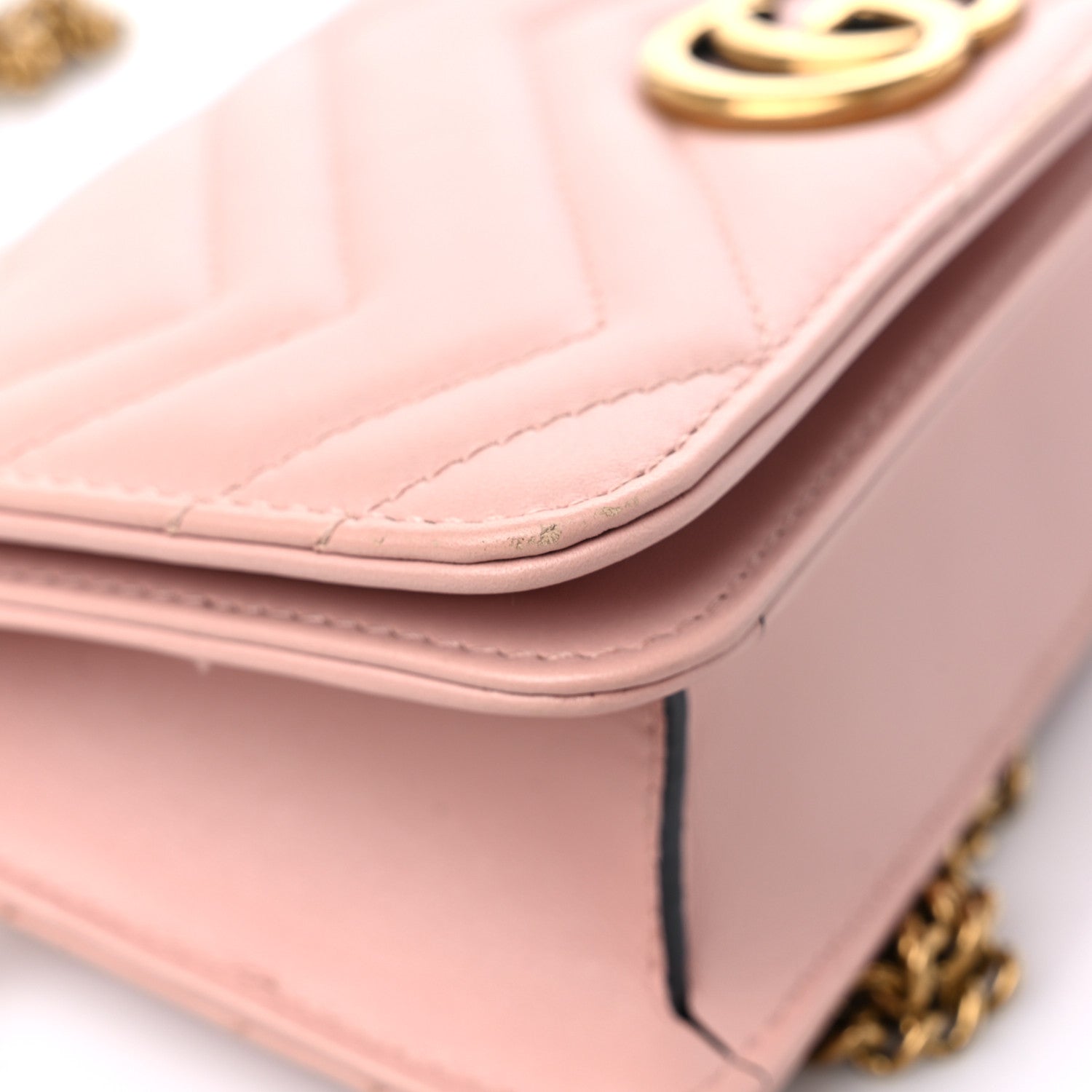 Gucci Calfskin Matelasse GG Marmont Mini Bag Perfect Pink 10 of 10