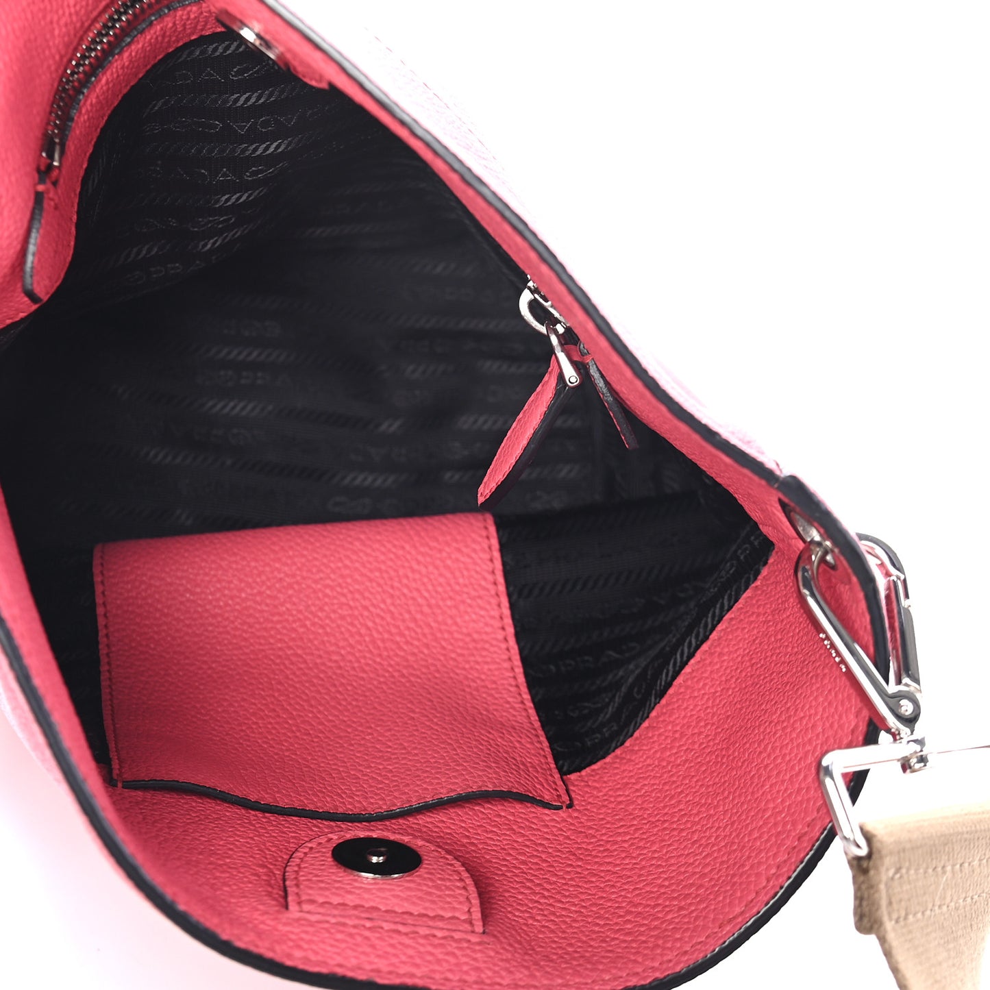 Vitello Daino Bucket Bag Peonia