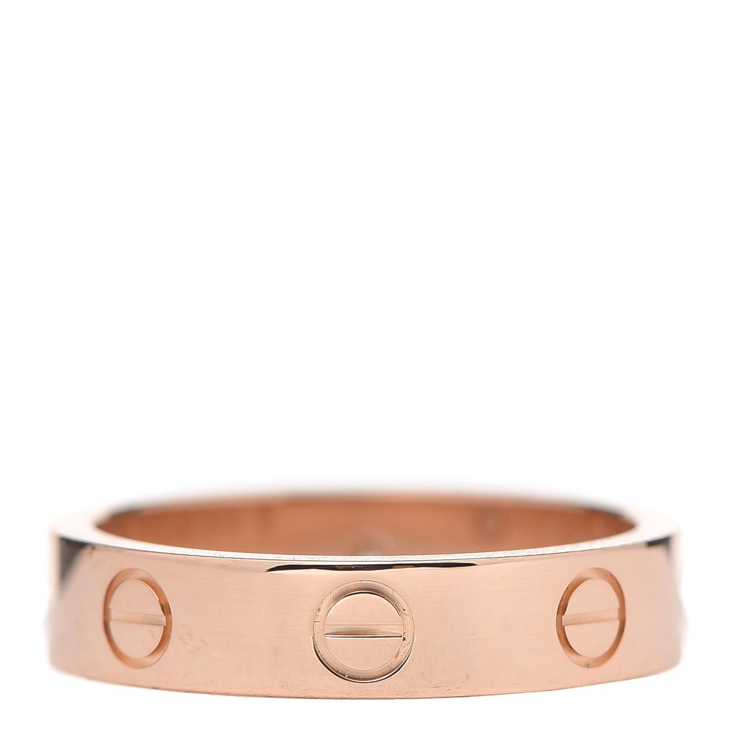 18K Pink Gold Diamond 4mm LOVE Wedding Band Ring 50 5.25