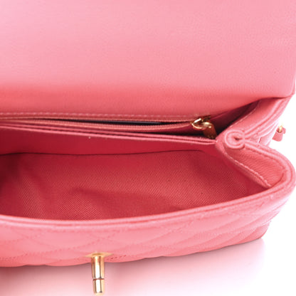 Chanel Caviar Quilted Mini Coco Handle Flap Pink 4 of 4