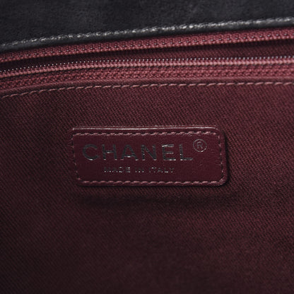 Chanel Iridescent Calfskin Quilted New Medium Gentle Boy Flap Black 8 of 11