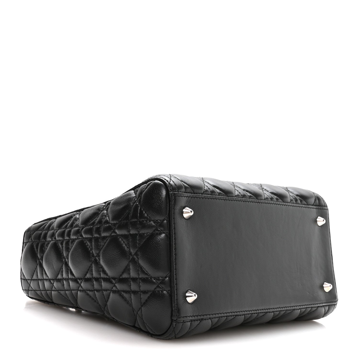 Christian Dior Lambskin Cannage Medium Lady Dior Black 4 of 10
