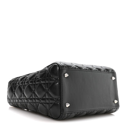Christian Dior Lambskin Cannage Medium Lady Dior Black 4 of 10