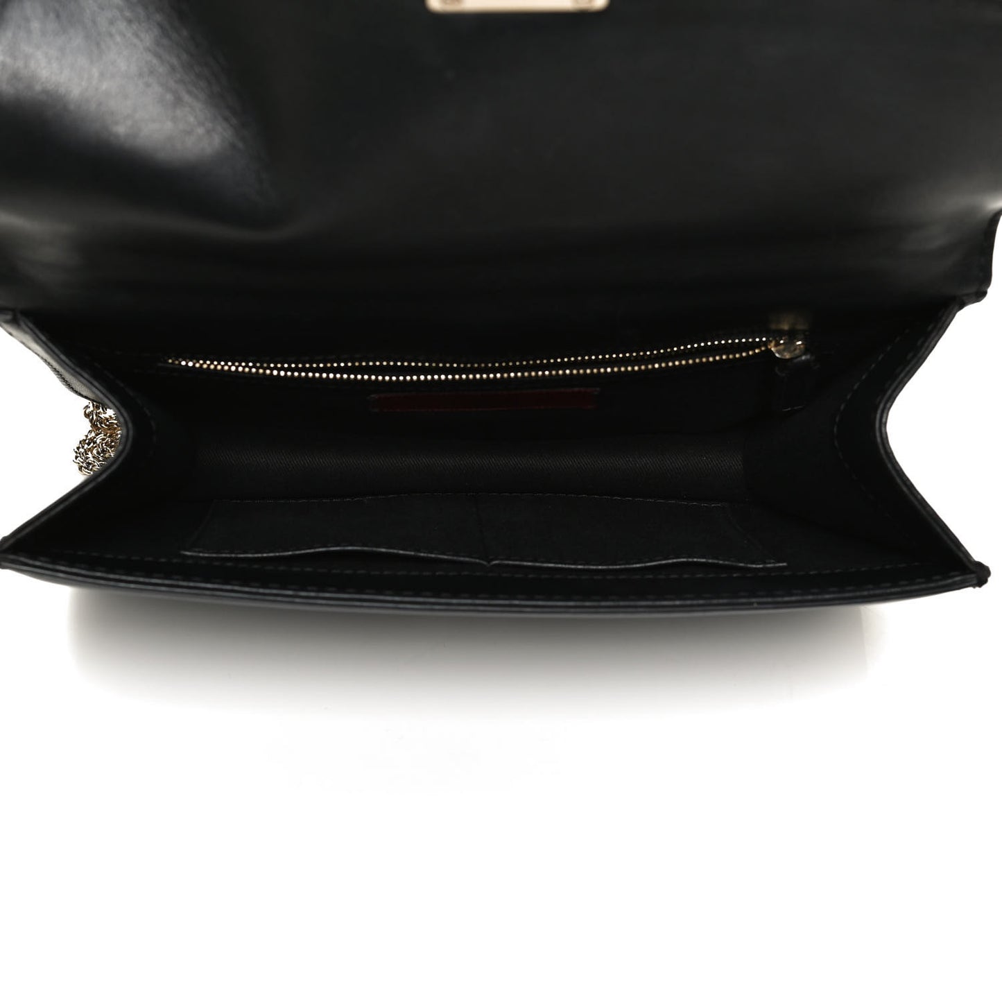 Vitello Medium Glam Lock Rockstud Flap Black