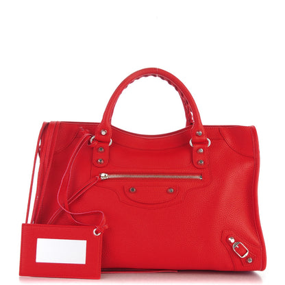 Balenciaga Vibrato Calfskin Classic Silver Hardware City Rouge Cerise 1 of 7